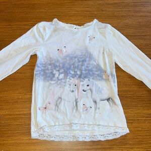 ☀️Girl’s Longsleeve Tee Unicorns and Butterflies